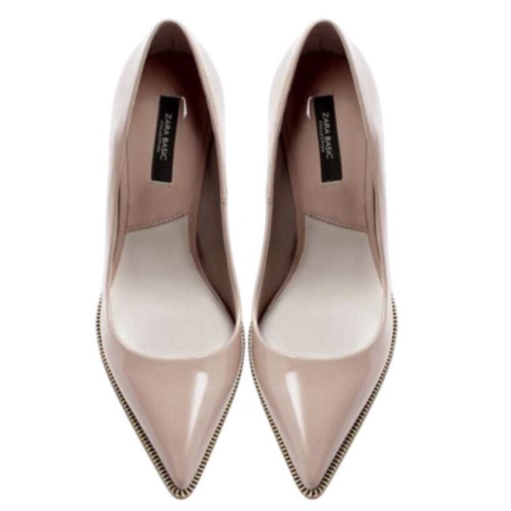 Zara Basic Collection Women's Patent/Nude Color - Size: EU 38  (US 8)